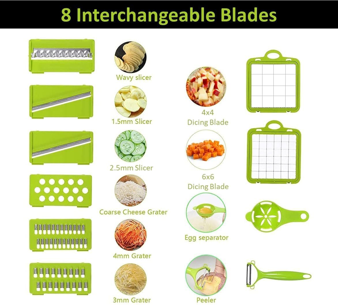 14 In 1 Chopper Nicer Veggie Slicer - Image 9