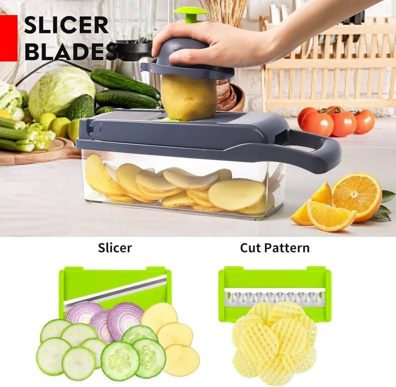 14 In 1 Chopper Nicer Veggie Slicer - Image 5