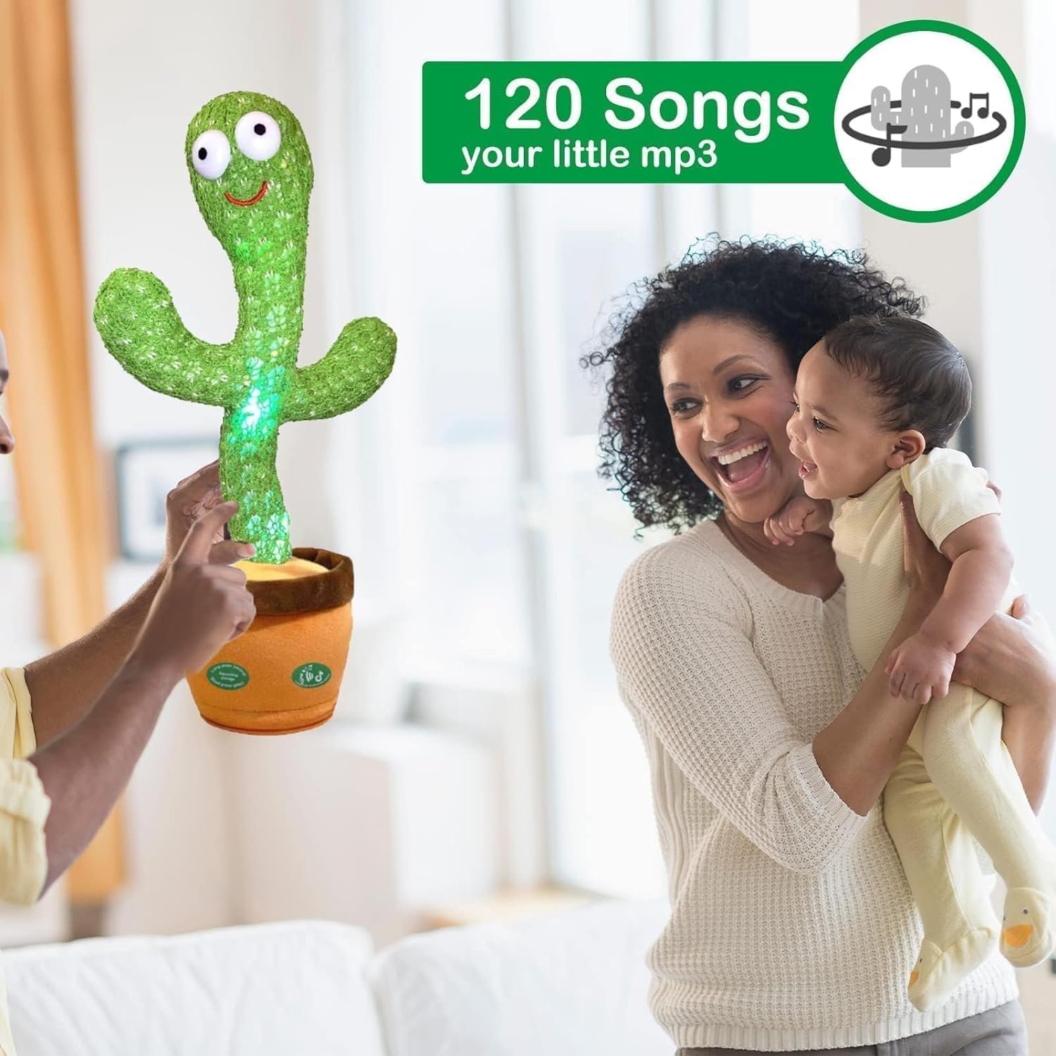 USB Rechargeable Dancing & Talking Cactus Toy - Image 3