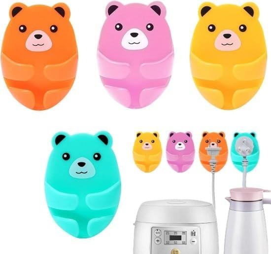 Plug Hook Wall Hooks Cute Bears 12 Pcs