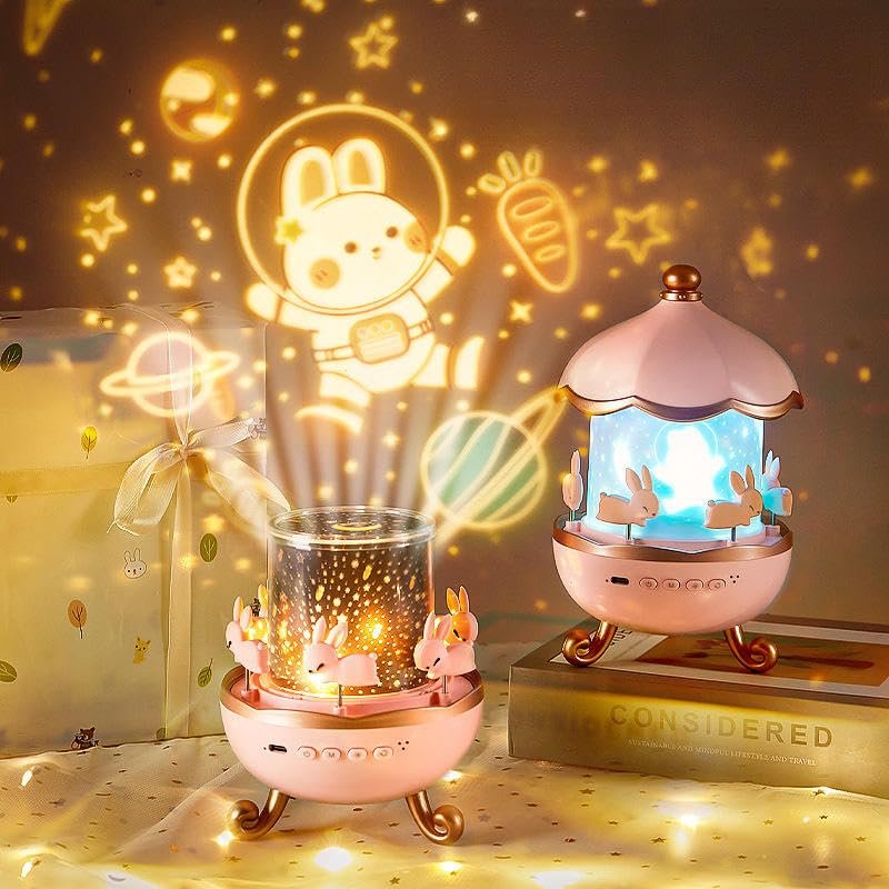 Star Projector Bunny Night Light Rabbits Night Light - Image 4
