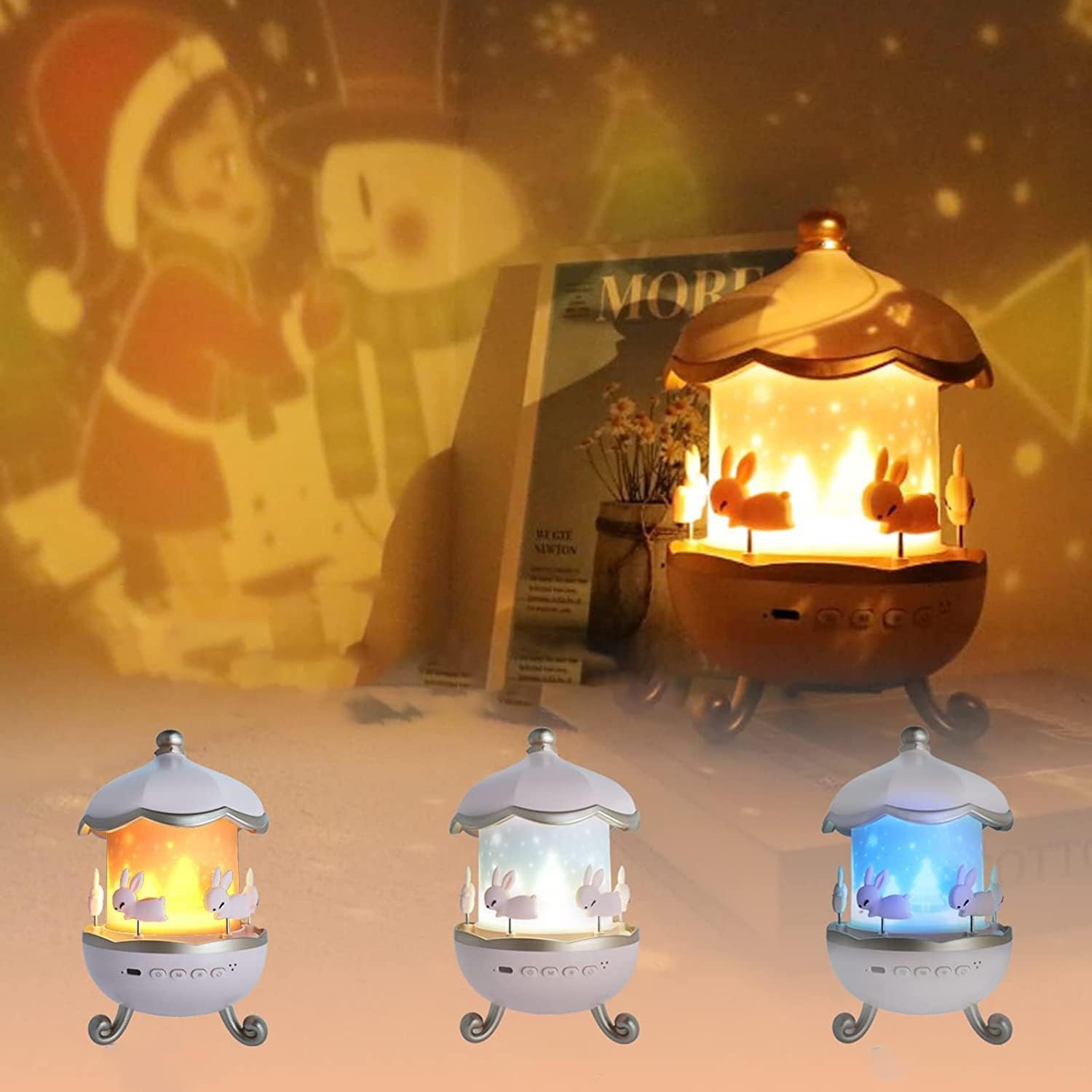 Star Projector Bunny Night Light Rabbits Night Light - Image 6